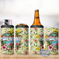 Hawaiian Piko Threads Of Paradise Aloha 4 in 1 Can Cooler Tumbler Tropical Hibiscus Plumeria TS04 - Polynesian Pride