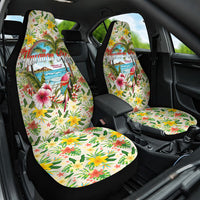 Hawaiian Piko Threads Of Paradise Aloha Car Seat Cover Tropical Hibiscus Plumeria TS04 One Size White Green - Polynesian Pride