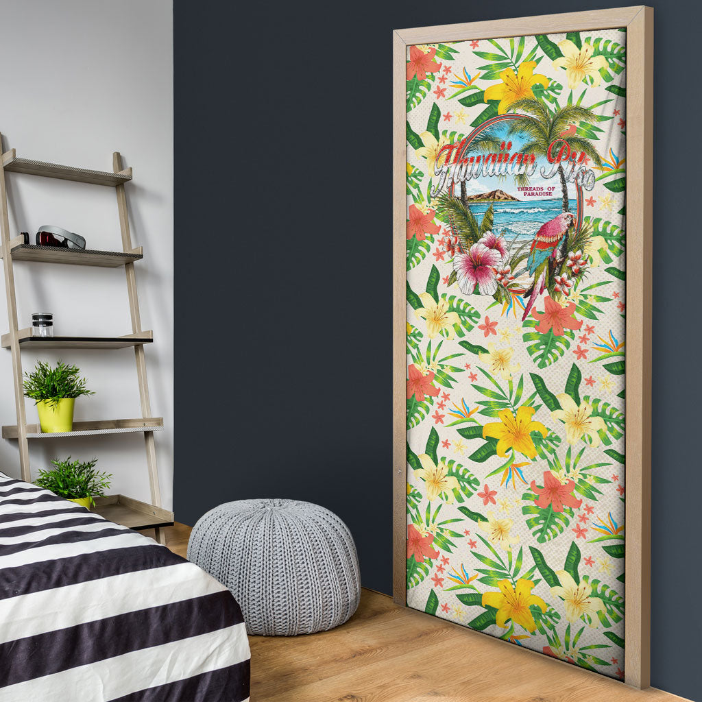 Hawaiian Piko Threads Of Paradise Aloha Door Cover Tropical Hibiscus Plumeria TS04 - Polynesian Pride