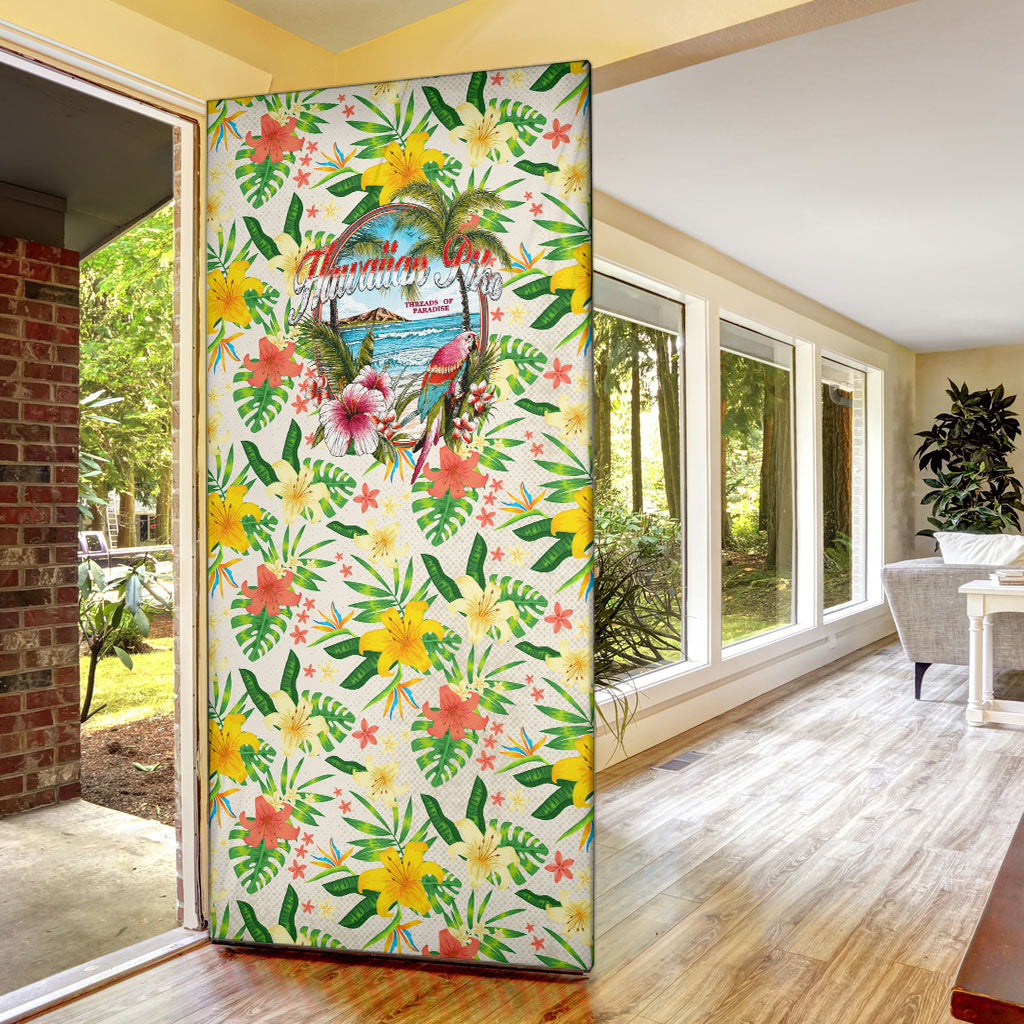 Hawaiian Piko Threads Of Paradise Aloha Door Cover Tropical Hibiscus Plumeria TS04 - Polynesian Pride