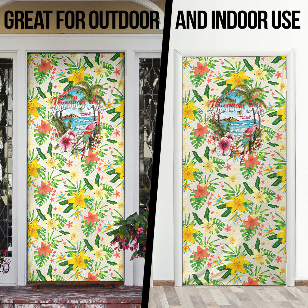 Hawaiian Piko Threads Of Paradise Aloha Door Cover Tropical Hibiscus Plumeria TS04 - Polynesian Pride