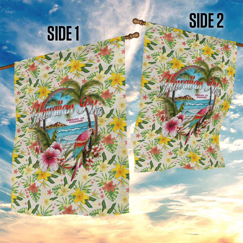 Hawaiian Piko Threads Of Paradise Aloha Garden Flag Tropical Hibiscus Plumeria TS04 - Polynesian Pride