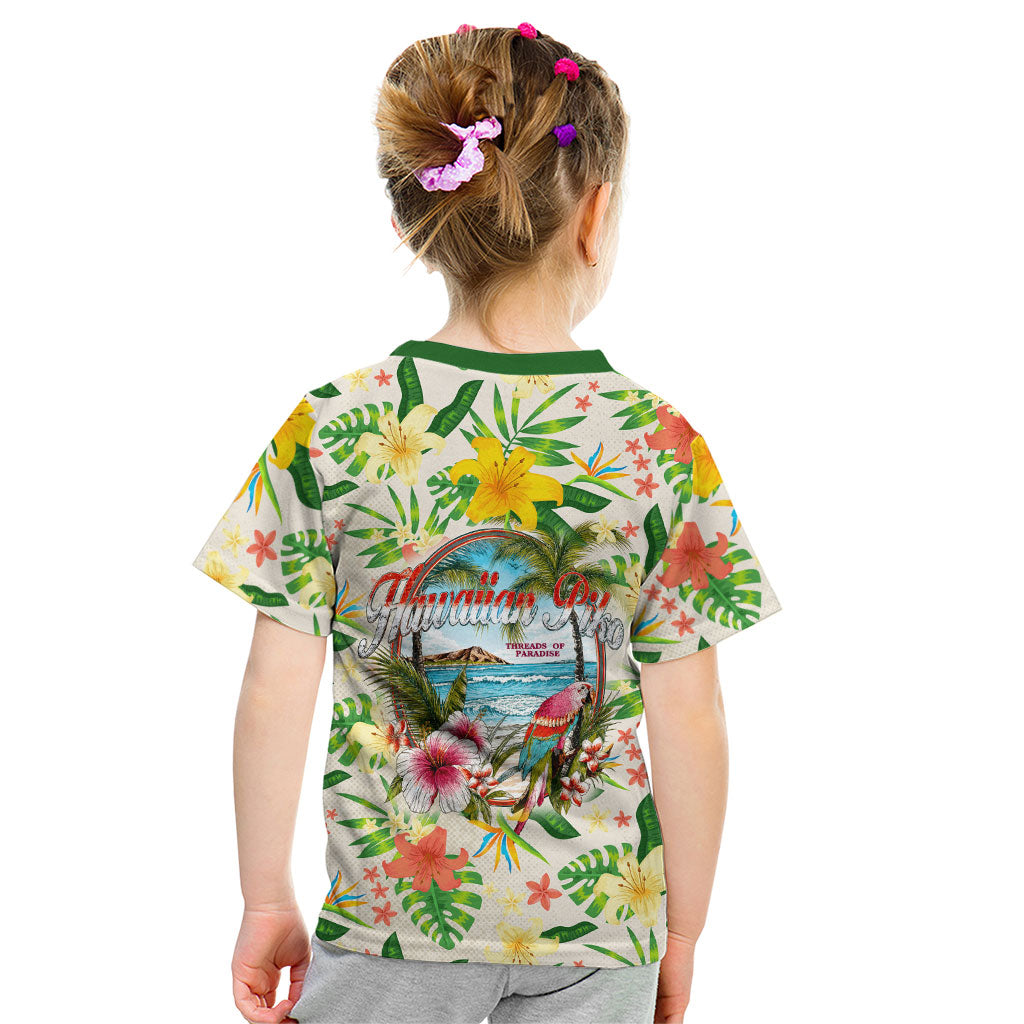 Hawaiian Piko Threads Of Paradise Aloha Kid T Shirt Tropical Hibiscus Plumeria TS04 - Polynesian Pride