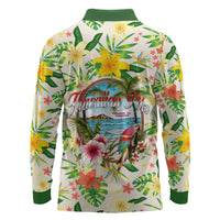 Hawaiian Piko Threads Of Paradise Aloha Long Sleeve Polo Shirt Tropical Hibiscus Plumeria TS04 - Polynesian Pride