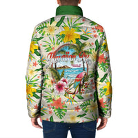 Hawaiian Piko Threads Of Paradise Aloha Padded Jacket Tropical Hibiscus Plumeria TS04 - Polynesian Pride