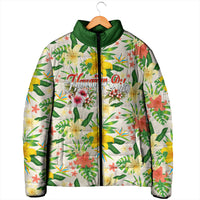 Hawaiian Piko Threads Of Paradise Aloha Padded Jacket Tropical Hibiscus Plumeria TS04 - Polynesian Pride