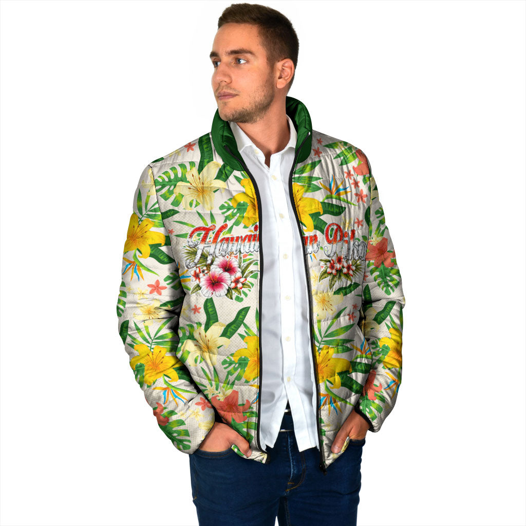 Hawaiian Piko Threads Of Paradise Aloha Padded Jacket Tropical Hibiscus Plumeria TS04 - Polynesian Pride