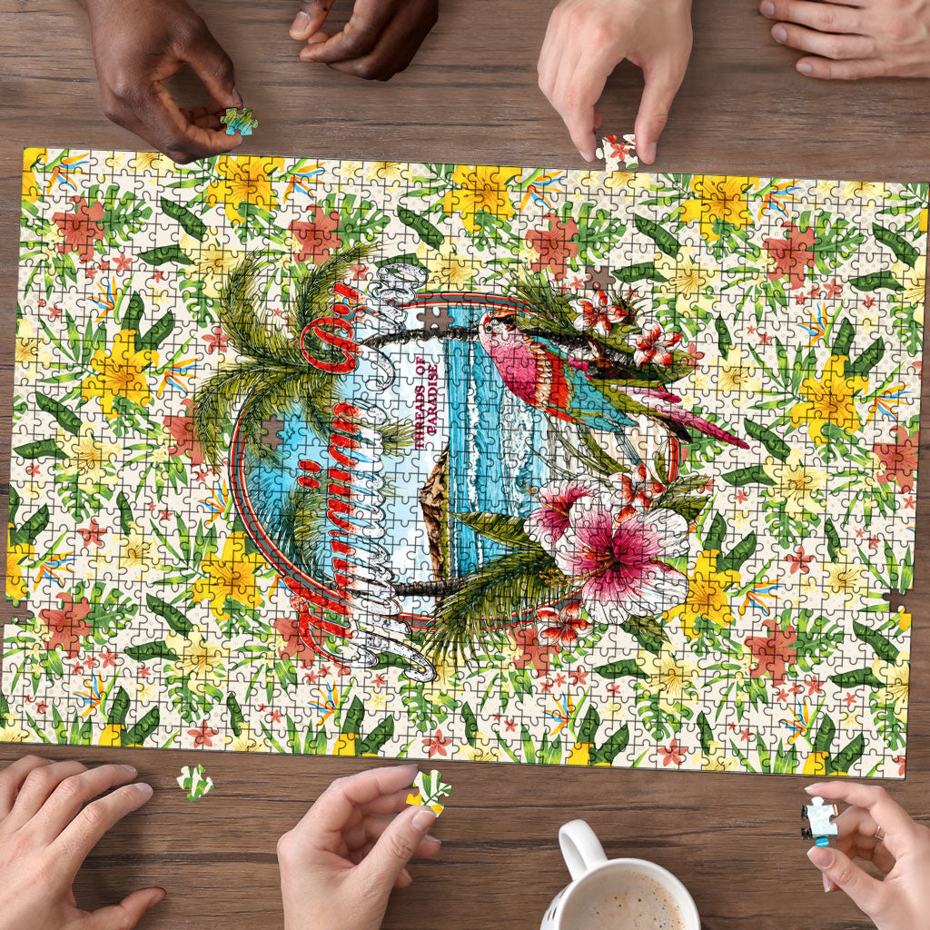 Hawaiian Piko Threads Of Paradise Aloha Puzzle Tropical Hibiscus Plumeria TS04 - Polynesian Pride