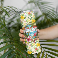 Hawaiian Piko Threads Of Paradise Aloha Skinny Tumbler Tropical Hibiscus Plumeria TS04 - Polynesian Pride