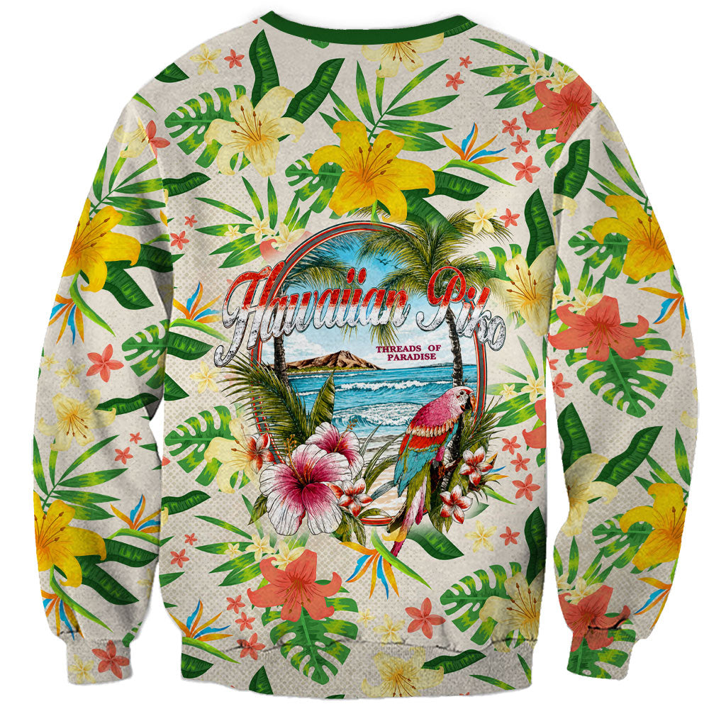 Hawaiian Piko Threads Of Paradise Aloha Sweatshirt Tropical Hibiscus Plumeria TS04 - Polynesian Pride