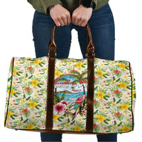 Hawaiian Piko Threads Of Paradise Aloha Travel Bag Tropical Hibiscus Plumeria TS04 White Green - Polynesian Pride