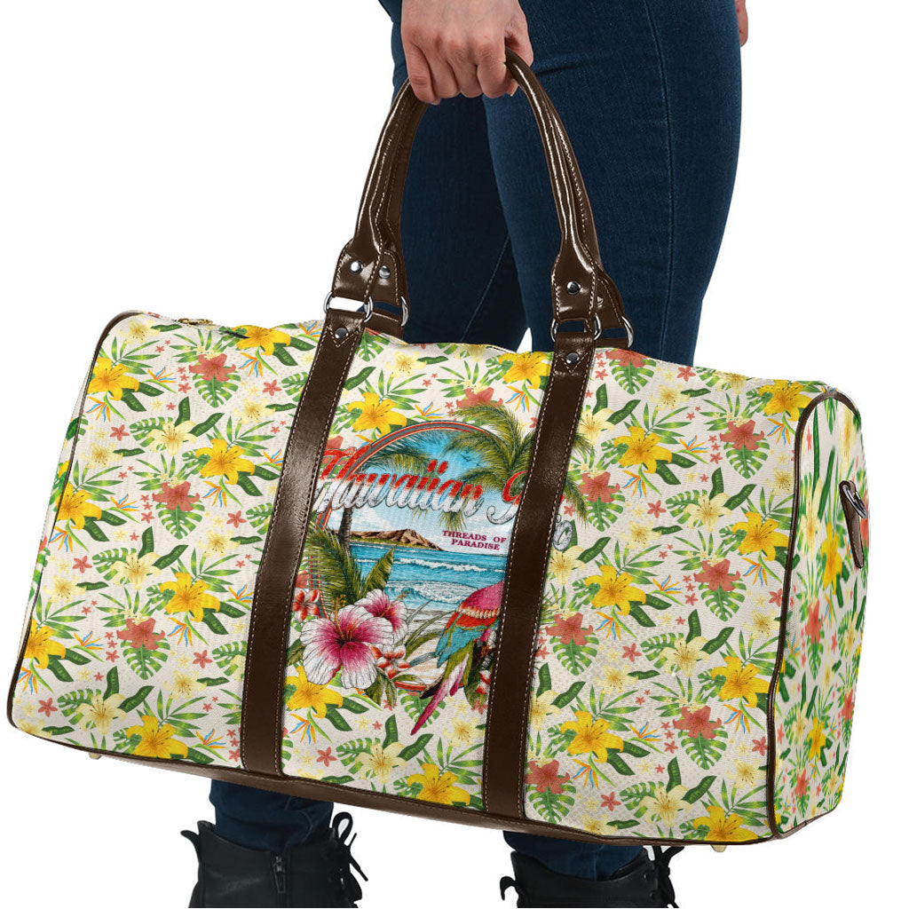 Hawaiian Piko Threads Of Paradise Aloha Travel Bag Tropical Hibiscus Plumeria TS04 - Polynesian Pride