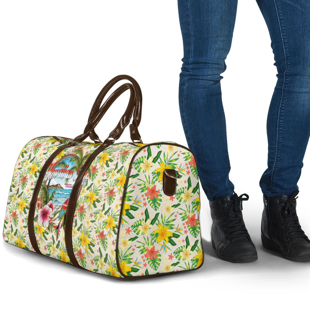 Hawaiian Piko Threads Of Paradise Aloha Travel Bag Tropical Hibiscus Plumeria TS04 - Polynesian Pride