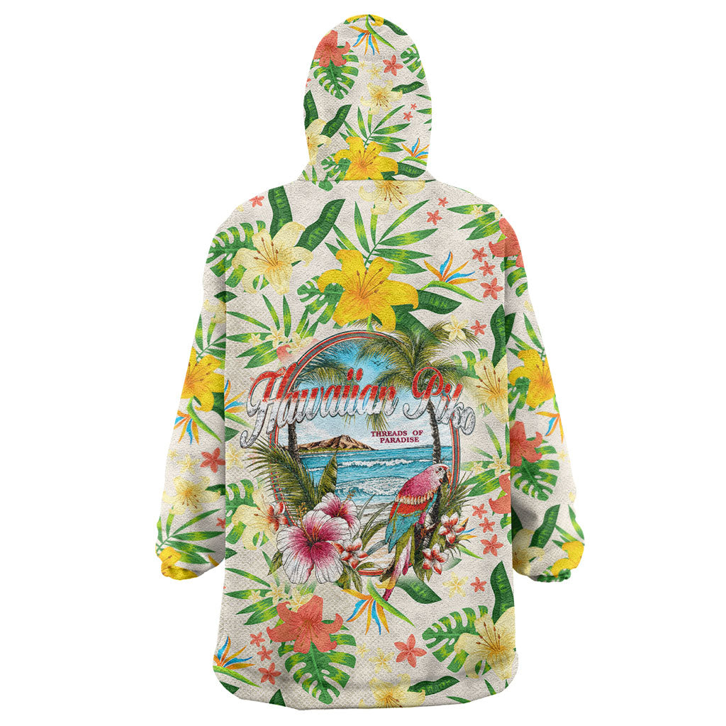 Hawaiian Piko Threads Of Paradise Aloha Wearable Blanket Hoodie Tropical Hibiscus Plumeria TS04 - Polynesian Pride