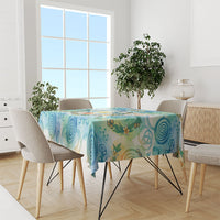 Hawaiian Piko Cultural Pride Aloha Tablecloth Watercolor Spiral Art - Tropical Plumeria Lei Garland TS04 - Polynesian Pride