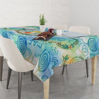 Hawaiian Piko Cultural Pride Aloha Tablecloth Watercolor Spiral Art - Tropical Plumeria Lei Garland TS04 - Polynesian Pride