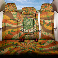 Hawaiian Piko Lani Cultivate I Ka Piko Aloha Back Car Seat Cover Retro Psychedelic Taro Leaf - Hibiscus Flowers TS04 One Size Orange Green - Polynesian Pride