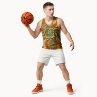 Hawaiian Piko Lani Cultivate I Ka Piko Aloha Basketball Jersey Retro Psychedelic Taro Leaf - Hibiscus Flowers TS04 - Polynesian Pride