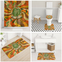 Hawaiian Piko Lani Cultivate I Ka Piko Aloha Bathroom Set Retro Psychedelic Taro Leaf - Hibiscus Flowers TS04 - Polynesian Pride