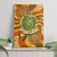Hawaiian Piko Lani Cultivate I Ka Piko Aloha Canvas Wall Art Retro Psychedelic Taro Leaf - Hibiscus Flowers TS04 - Polynesian Pride