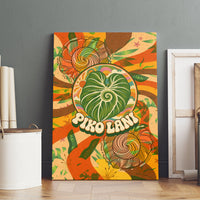 Hawaiian Piko Lani Cultivate I Ka Piko Aloha Canvas Wall Art Retro Psychedelic Taro Leaf - Hibiscus Flowers TS04 - Polynesian Pride