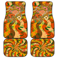 Hawaiian Piko Lani Cultivate I Ka Piko Aloha Car Mats Retro Psychedelic Taro Leaf - Hibiscus Flowers TS04 - Polynesian Pride