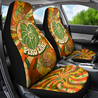 Hawaiian Piko Lani Cultivate I Ka Piko Aloha Car Seat Cover Retro Psychedelic Taro Leaf - Hibiscus Flowers TS04 - Polynesian Pride