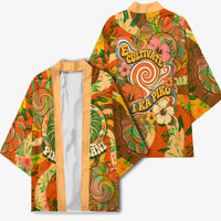 Hawaiian Piko Lani Cultivate I Ka Piko Aloha Kimono Retro Psychedelic Taro Leaf - Hibiscus Flowers TS04 - Polynesian Pride