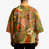 Hawaiian Piko Lani Cultivate I Ka Piko Aloha Kimono Retro Psychedelic Taro Leaf - Hibiscus Flowers TS04 - Polynesian Pride