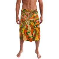 Hawaiian Piko Lani Cultivate I Ka Piko Aloha Lavalava Retro Psychedelic Taro Leaf - Hibiscus Flowers TS04 Orange Green - Polynesian Pride