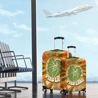 Hawaiian Piko Lani Cultivate I Ka Piko Aloha Luggage Cover Retro Psychedelic Taro Leaf - Hibiscus Flowers TS04 - Polynesian Pride