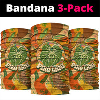 Hawaiian Piko Lani Cultivate I Ka Piko Aloha Neck Gaiter Retro Psychedelic Taro Leaf - Hibiscus Flowers TS04 package One Size: 25*50cm Orange Green - Polynesian Pride