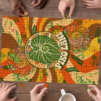 Hawaiian Piko Lani Cultivate I Ka Piko Aloha Puzzle Retro Psychedelic Taro Leaf - Hibiscus Flowers TS04 - Polynesian Pride