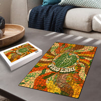 Hawaiian Piko Lani Cultivate I Ka Piko Aloha Puzzle Retro Psychedelic Taro Leaf - Hibiscus Flowers TS04 - Polynesian Pride