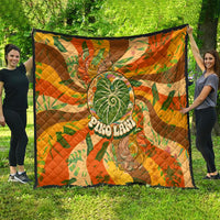 Hawaiian Piko Lani Cultivate I Ka Piko Aloha Quilt Retro Psychedelic Taro Leaf - Hibiscus Flowers TS04 - Polynesian Pride