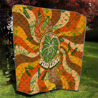 Hawaiian Piko Lani Cultivate I Ka Piko Aloha Quilt Retro Psychedelic Taro Leaf - Hibiscus Flowers TS04 - Polynesian Pride