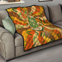 Hawaiian Piko Lani Cultivate I Ka Piko Aloha Quilt Retro Psychedelic Taro Leaf - Hibiscus Flowers TS04 - Polynesian Pride