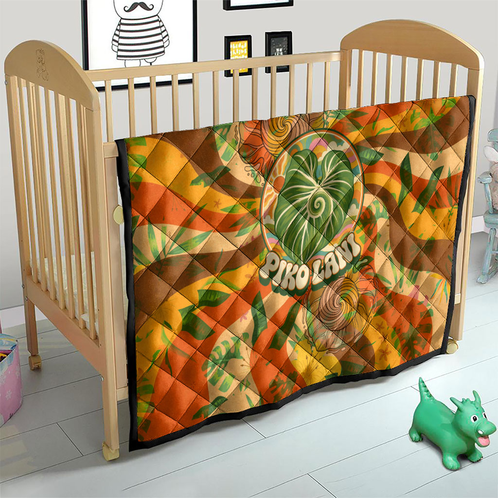 Hawaiian Piko Lani Cultivate I Ka Piko Aloha Quilt Retro Psychedelic Taro Leaf - Hibiscus Flowers TS04 - Polynesian Pride