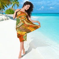 Hawaiian Piko Lani Cultivate I Ka Piko Aloha Sarong Retro Psychedelic Taro Leaf - Hibiscus Flowers TS04 - Polynesian Pride