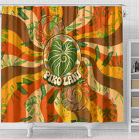Hawaiian Piko Lani Cultivate I Ka Piko Aloha Shower Curtain Retro Psychedelic Taro Leaf - Hibiscus Flowers TS04 - Polynesian Pride