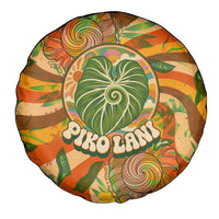 Hawaiian Piko Lani Cultivate I Ka Piko Aloha Spare Tire Cover Retro Psychedelic Taro Leaf - Hibiscus Flowers TS04 - Polynesian Pride