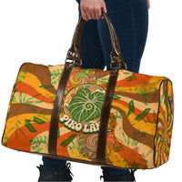 Hawaiian Piko Lani Cultivate I Ka Piko Aloha Travel Bag Retro Psychedelic Taro Leaf - Hibiscus Flowers TS04 - Polynesian Pride