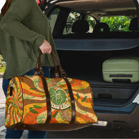 Hawaiian Piko Lani Cultivate I Ka Piko Aloha Travel Bag Retro Psychedelic Taro Leaf - Hibiscus Flowers TS04 - Polynesian Pride