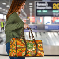 Hawaiian Piko Lani Cultivate I Ka Piko Aloha Travel Bag Retro Psychedelic Taro Leaf - Hibiscus Flowers TS04 - Polynesian Pride