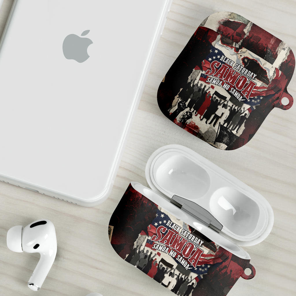 Samoa Black Saturday 1929 AirPods Case Mau Movement Vintage Newspaper Grunge Polynesian TS04 - Polynesian Pride