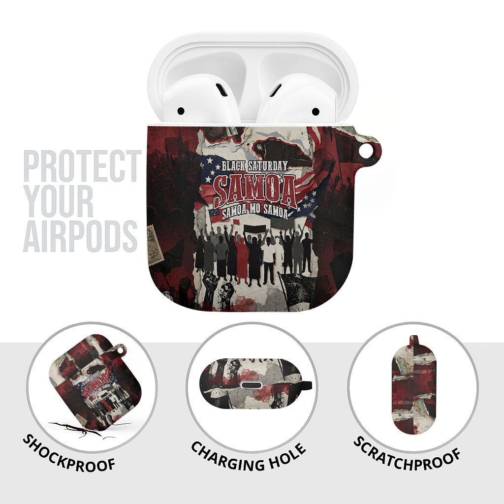 Samoa Black Saturday 1929 AirPods Case Mau Movement Vintage Newspaper Grunge Polynesian TS04 - Polynesian Pride
