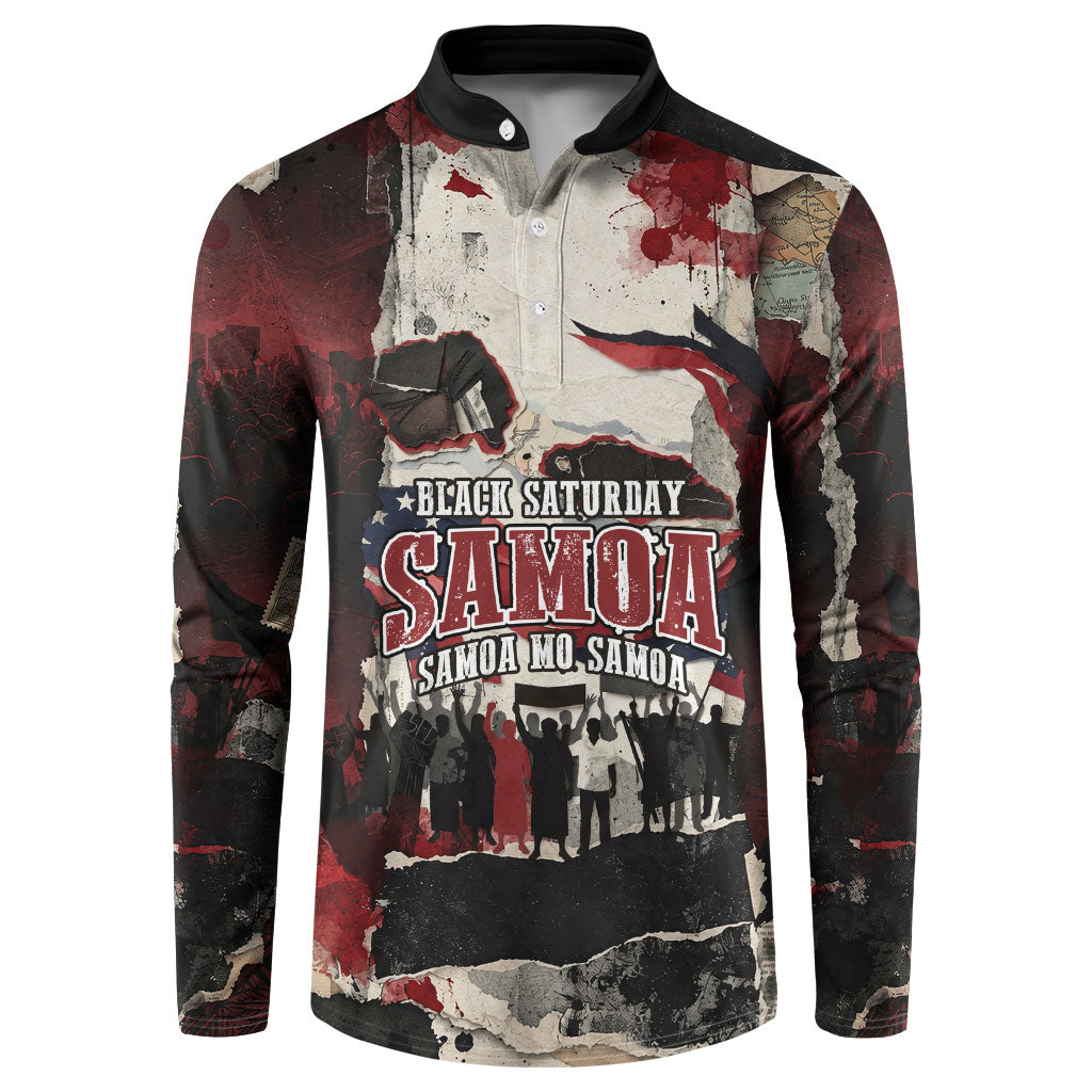 Samoa Black Saturday 1929 Button Sweatshirt Mau Movement Vintage Newspaper Grunge Polynesian