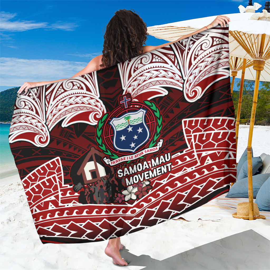 Samoa Black Saturday Mau Movement Sarong Polynesian Tribal Pattern Coat Of Arms Graphic Art
