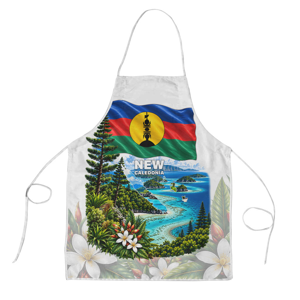 New Caledonia Kanak Flag Landscape Apron Tropical Island Nature Floral
