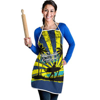 Waimanalo Oahu Hawaii Surfing Apron Tropical Beach Retro Sunburst Surfboard TS04 - Polynesian Pride